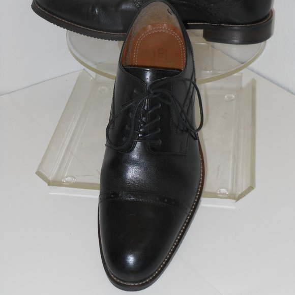 STATFORD AND STACEY ADAMS BLACK LEATHER OXFORD STYLE SHOE LOT SIZE 11 MEDIUM main image 10